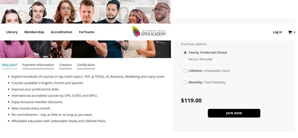 Special discount offer on online courses at International Open Academy